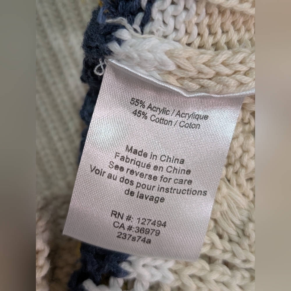 Heartloom Rossini Cable Stitch Pullover Sweater XS Fall Autumn Stripe Relaxed - Picture 11 of 12